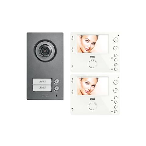 1722/94 Kit Videocitofonico 2 Fili Bifamiliare Con 2 Monitor Miro Vivavoce - Foto 1