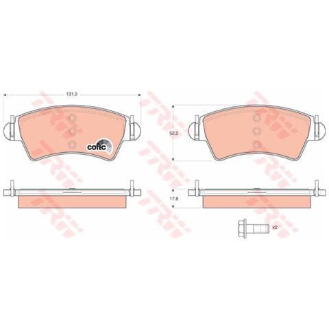 Pattini Freno Peugeot 206 Convertible (2d) 1.6 16 Gdb1501 - Foto 1