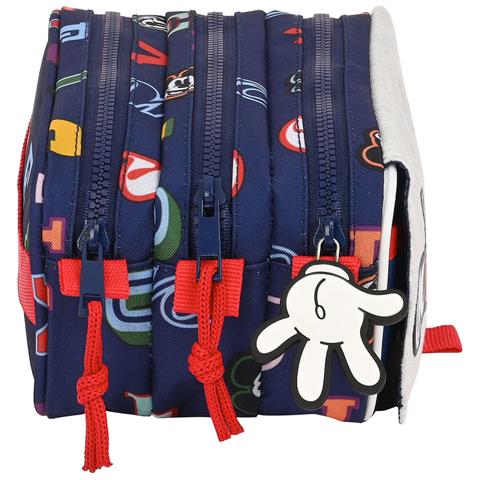 Portaoggetti Triplo Mickey Mouse Clubhouse Only One Blu Marino (21,5 X 10 X 8 Cm) - Foto 2