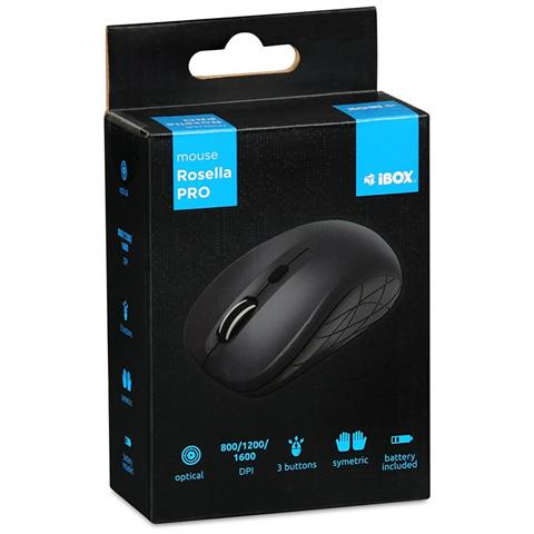Mouse Ottico i009W 1600 DPI Wireless Colore Nero - Foto 2