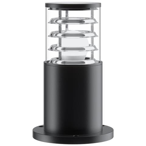 Lampada Da Terra Moderna Per Esterno Alluminio Nero 1 Luce E27 60w Ip54 - Foto 1