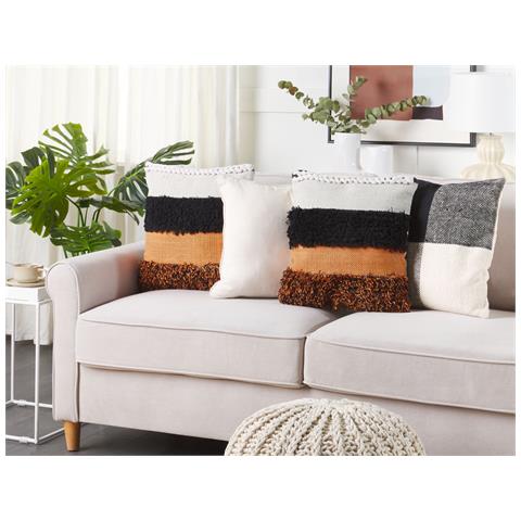 Set Di 2 Cuscini Mihalgazi Cotone 45 X 45 Cm Multicolore A Strisce - Foto 1