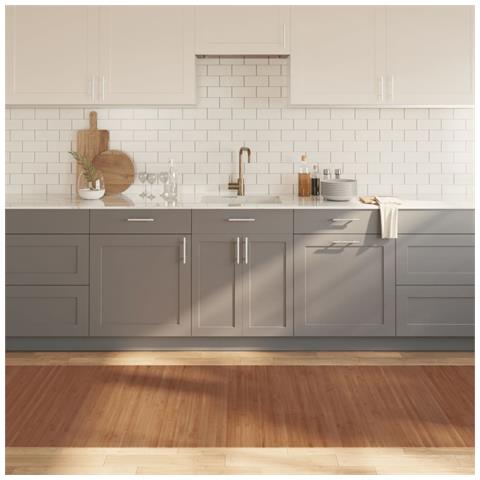 Tappeto Rettangolare Marrone 100x400 Cm In Bambù - Foto 1