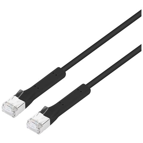 Cavo Di Rete Patch In Rame Cat. 6a F /ftp Pieghevole Flexiboot Slim Nero 1 M - Foto 1