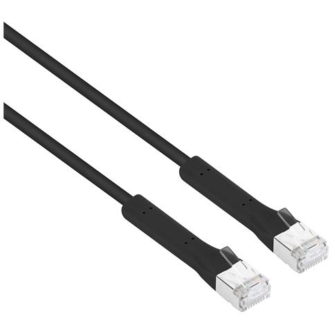 Cavo Di Rete Patch In Rame Cat. 6a F /ftp Pieghevole Flexiboot Slim Nero 1 M - Foto 2
