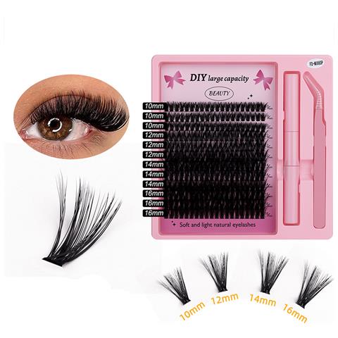 Set Ciglia Finte (240 Grappoli) - Aspetto Naturale, Riutilizzabili, Applicazione Fai-da-te Modello 2 - Foto 2