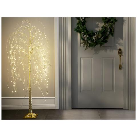 Albero Di Natale Da Esterno Oro Con Led 180 Cm Balioni - Foto 1