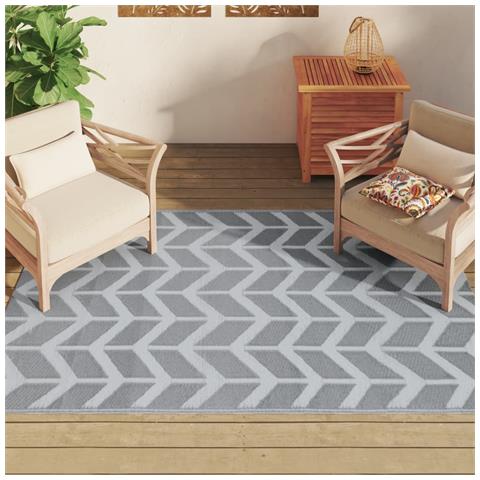 Tappeto Da Esterni Grigio 140x200 Cm In Pp - Foto 3