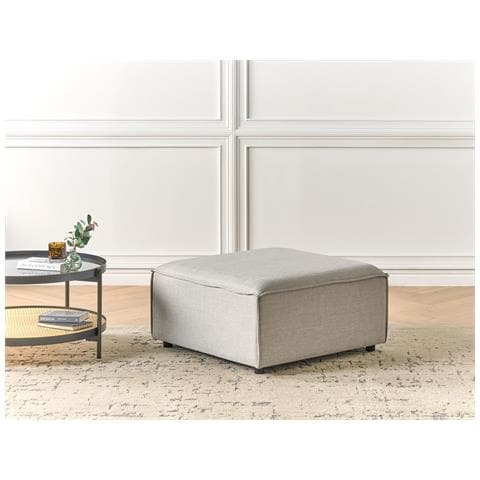 Ottomana Ardal Grigio Chiaro Tessuto - Foto 1