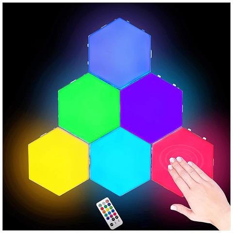 Set Di 6 Luci Led Collegate Tra Loro, Da Appendere Al Muro O Da Tavolo. Con Telecomando E Controllo Touch Individuale. - Foto 1