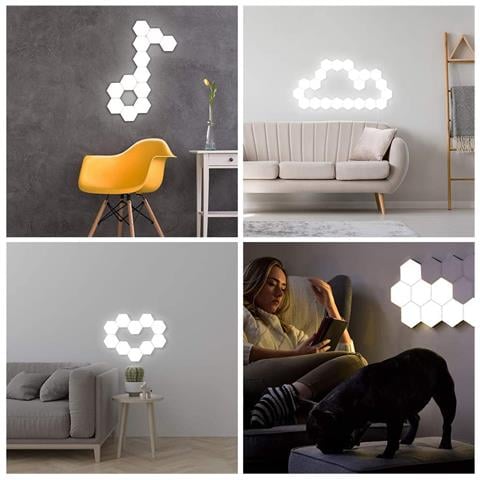 Set Di 6 Luci Led Collegate Tra Loro, Da Appendere Al Muro O Da Tavolo. Con Telecomando E Controllo Touch Individuale. - Foto 4