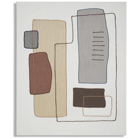 Stampa Su Tela Geometrico 24 - Multicolore - Legno - 80x2,8x100 Cm - Foto 1