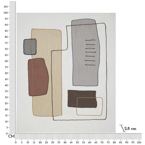 Stampa Su Tela Geometrico 24 - Multicolore - Legno - 80x2,8x100 Cm - Foto 6