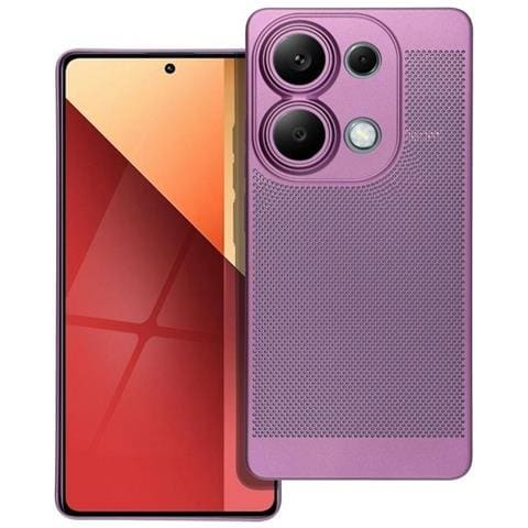 Custodia Cover Rigida Antiscivolo Traforata Per Xiaomi Redmi Note 13 Pro 4g Poco M6 Pro Viola - Foto 1