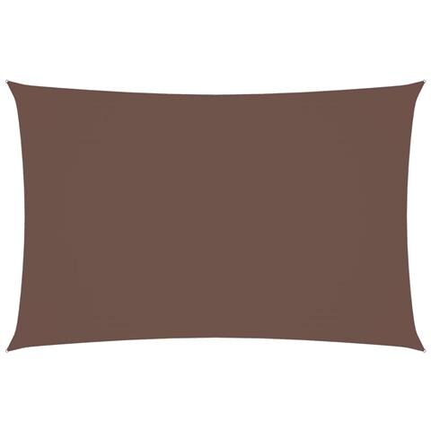 Parasole A Vela Oxford Rettangolare 2,5x5 M Marrone - Foto 1