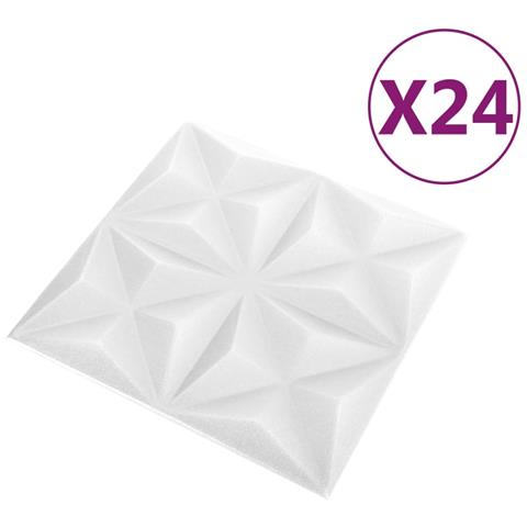 Lusso Casadino - Pannelli Murali 3d 24 Pz 50x50 Cm Bianchi Origami 6 M² - Foto 2