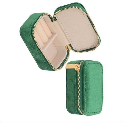 Elegante Scatola Portagioie In Velluto Per Orecchini, Anelli E Altro Green - Foto 3