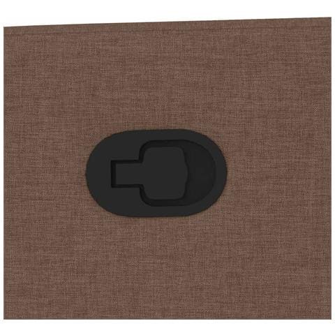 Poltrona Massaggiante Reclinabile Marrone in Tessuto - Foto 9