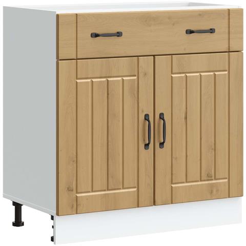 Base da Cucina Lucca Rovere Artigianale in Legno Multistrato - Foto 1