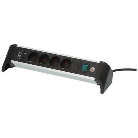 1391040420 prolunghe e multiple 1,8 m 4 presa (e) AC Interno Nero, Argento - Foto 7