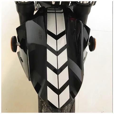 Set Di 2 Adesivi Personalizzati Per Parafango Moto - Design Unico E Riflettente White - Foto 2