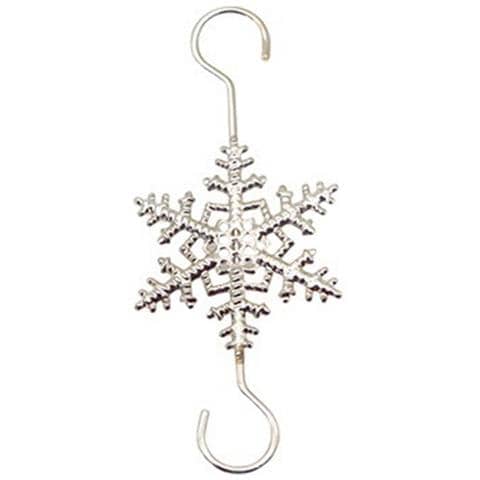 Piccoli Ganci A Fiocco Di Neve - Set Di 10 Ganci In Metallo Per Decorazioni Natalizie Silver - Foto 2