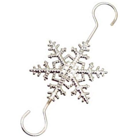 Piccoli Ganci A Fiocco Di Neve - Set Di 10 Ganci In Metallo Per Decorazioni Natalizie Silver - Foto 5