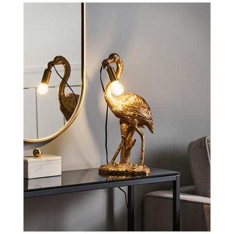 Lampada Da Tavolo Fenicottero Vice Oro - Foto 1
