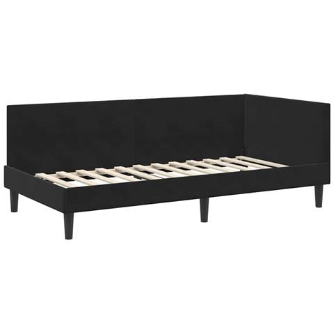Cornice del letto ad angolo Altro con testiera Nero 80 x 200 cm - Foto 1