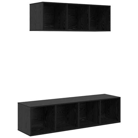 Set di mobili TV 2 pcs Rovere nero 37 x 37 x 142.5 cm - Foto 1