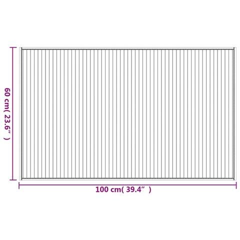 Tappeto Rettangolare Nero 60x100 cm in Bambù - Foto 8