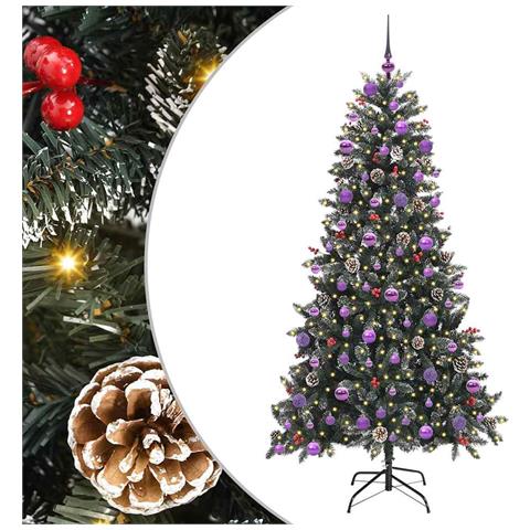 Albero di Natale artificiale con 300 LED Verde 210 cm - Foto 1