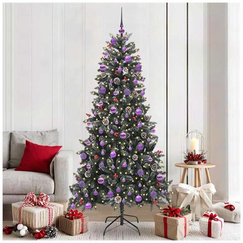 Albero di Natale artificiale con 300 LED Verde 210 cm - Foto 2