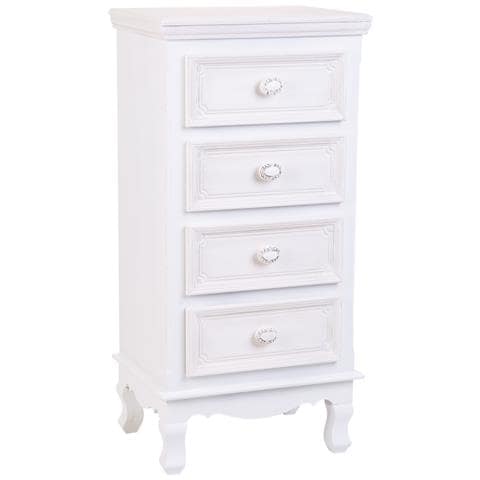 Cassettiera In Legno Bianco 40x30x82 - Foto 1