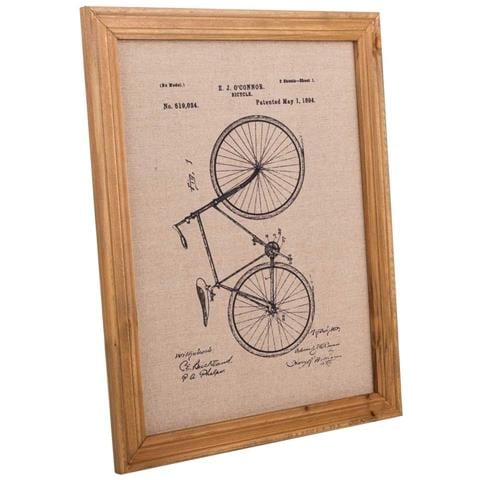 Dipinto Su Legno E Tessuto Stampato 33x43x1,8 Cm - Foto 1