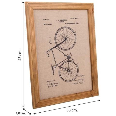 Dipinto Su Legno E Tessuto Stampato 33x43x1,8 Cm - Foto 7