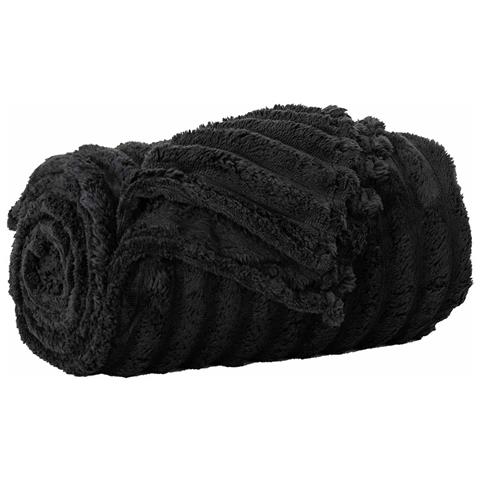 Coperta Nero 240 x 220 cm Panno - Foto 1