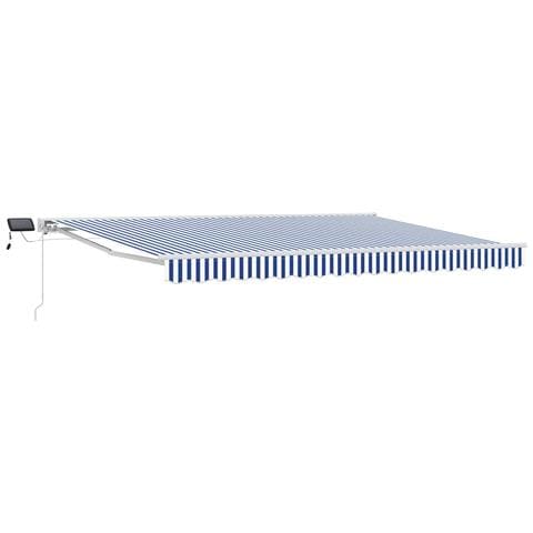 Cornice per Tenda Manuale con LED Blu e Bianco 4,5 × 3,5 m - Foto 1