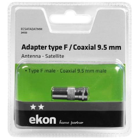 ECSATADATMM adattatore per inversione del genere dei cavi F 9.5 mm Acciaio inox - Foto 2