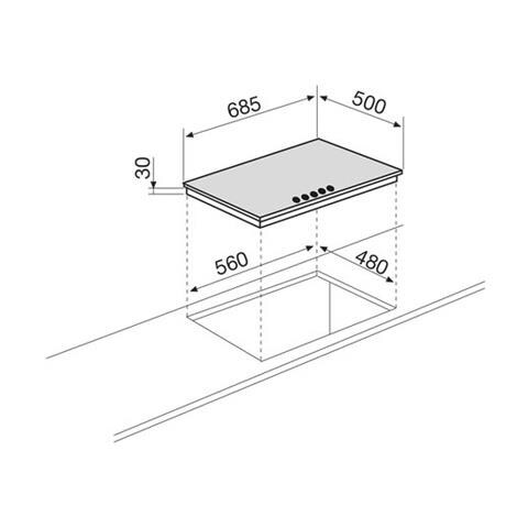 Piano Cottura GT755AN a Gas 5 Fuochi Gas Colore Antracite - Foto 2