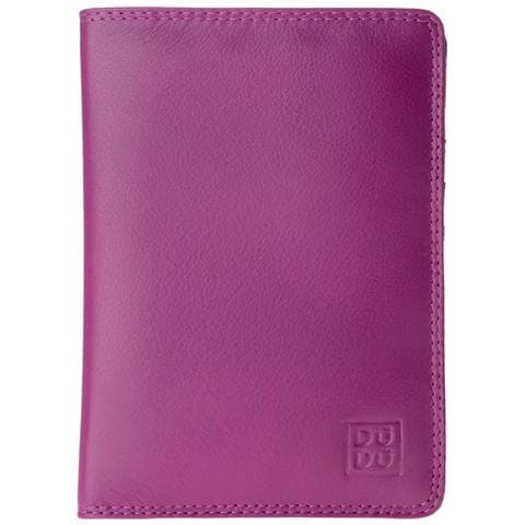 Porta Passaporto Pelle E Carte Di Credito Multicolore Di Fucsia - Foto 5