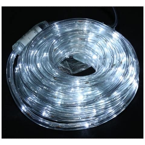 Tubo Luci Led 10m 240 Luci Colore Bianco Decorazione Natale Per Esterno Ed Interno - Foto 2