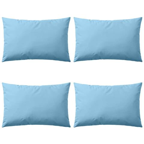 Cuscini Da Esterno 4 Pz 60x40 Cm Celesti - Foto 1