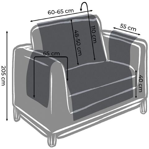 Copridivano Trapuntato Disegno Maglia Poltrona Blu - Foto 5