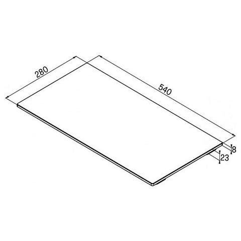 ATH010BK Element Sliding 50 Cm Tagliere multifunzione in HPL Colore Nero - Foto 2