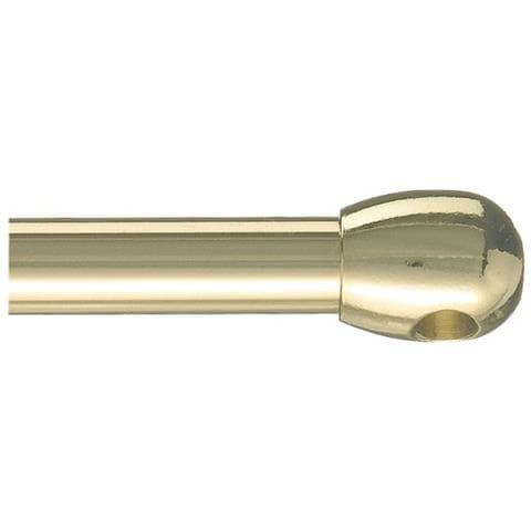 Bacchetta Per Tendine Con Testine A Oliva Ottone Verniciato Oro 40 (+25) Cm 21470 - Foto 1