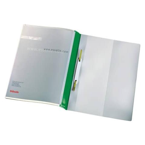 Cartelline Ad Aghi Con Clip Esselte Quotation File 23,8x31 Cm Pvc Semirigido Verde Conf. Da 25 - 28360 - Foto 1