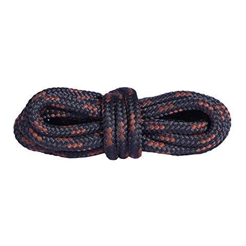 Laces Lacci Per Scarpe Prestazioni Per Lescursionismo E Allaperto Stivali Ultra Strong Fatta In Europa 1 Coppia (150 Cm - 60 Pollici - 7 A 8 Occhielli Accoppiamenti 9176 - Nero Con Brown)  - Foto 1