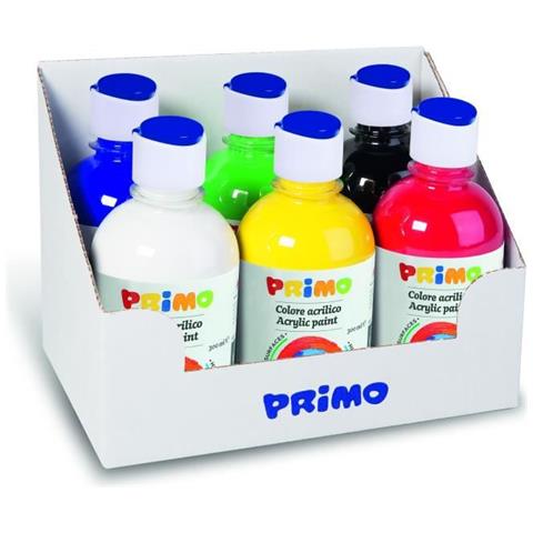 400ta6ass Set Colori Acrilici, 6 Flaconi Da 300 Ml Con Tappo Dosatore. - Foto 1