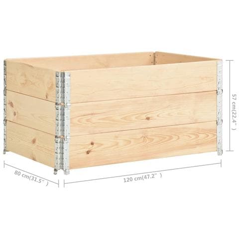 Collari per Pallet 3 pz 80x120 cm in Legno Massello di Pino - Foto 2